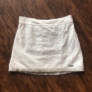 White mini skirt from Abercrombie & Fitch